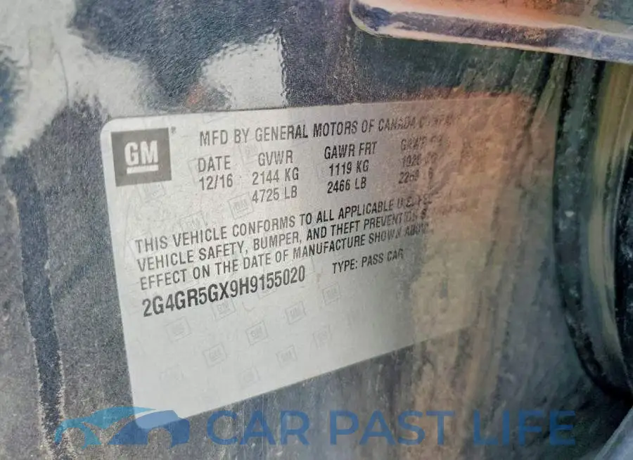2G4GR5GX9H9155020# 13
