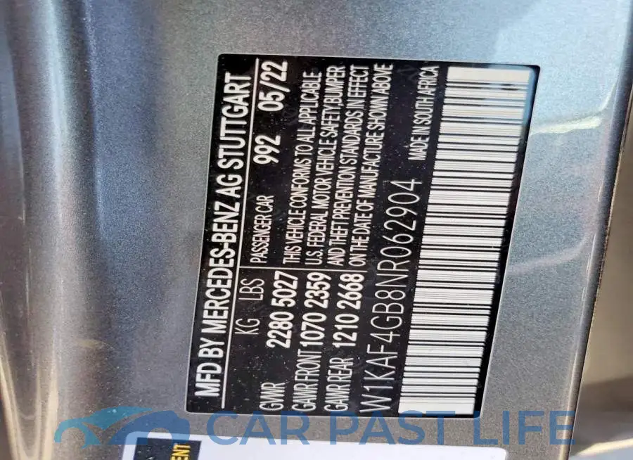 W1KAF4GB8NR062904# 12