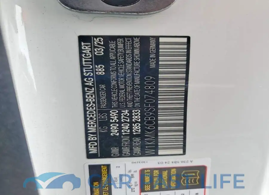 W1KMK6CB9SF074809# 13