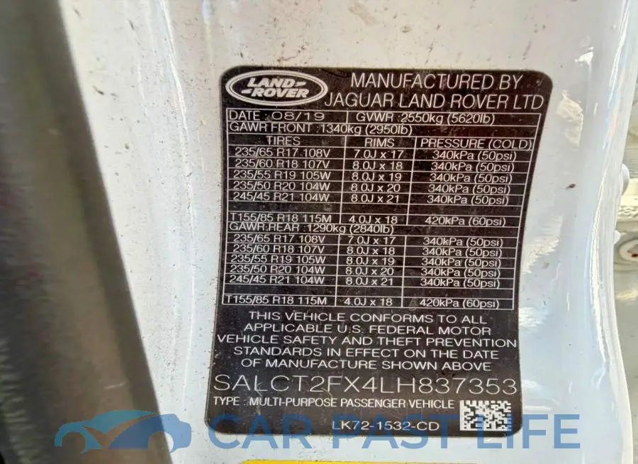 SALCT2FX4LH837353# 12