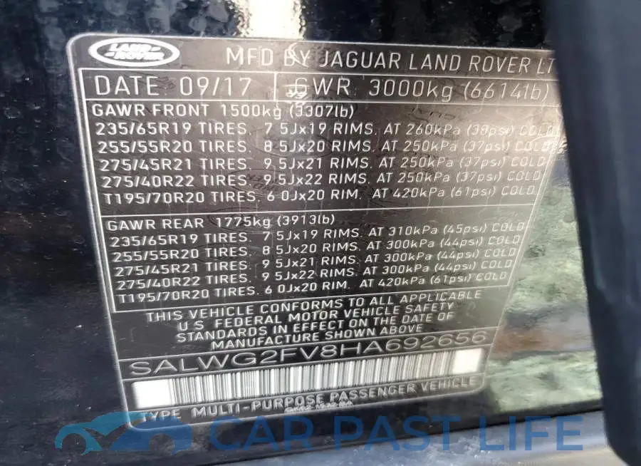 SALWG2FV8HA692656# 13