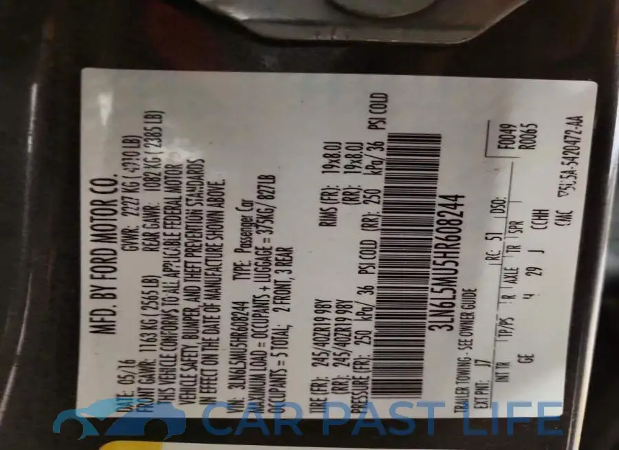 3LN6L5MU5HR608244# 12