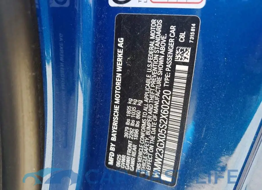 WMW23GX05S2X60220# 12