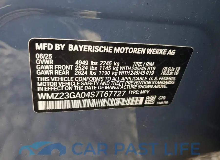 WMZ23GA04S7T67727# 12