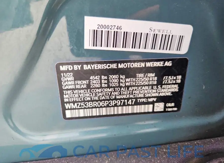 WMZ53BR06P3P97147# 13
