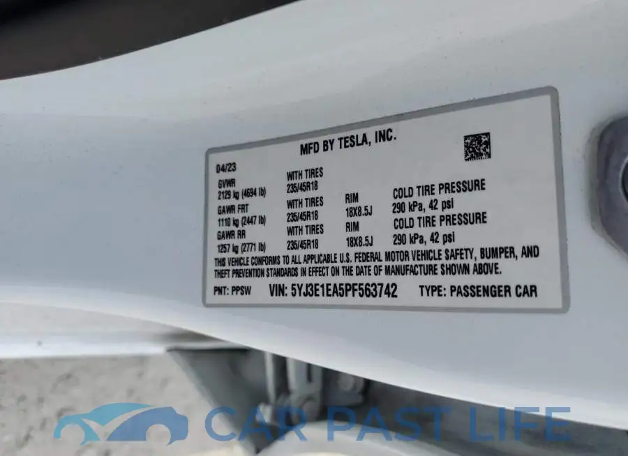 5YJ3E1EA5PF563742# 12