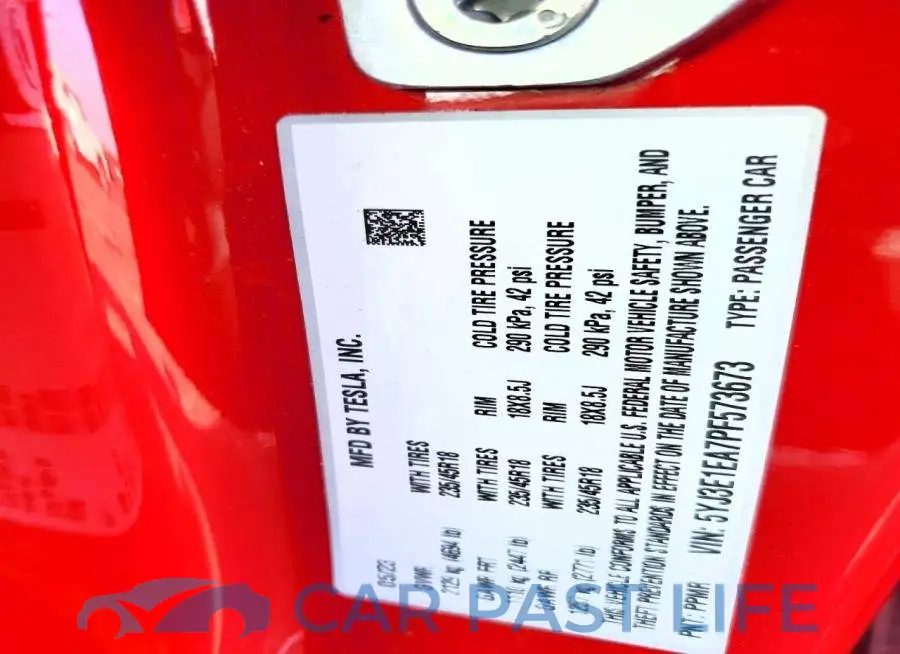 5YJ3E1EA7PF573673# 13