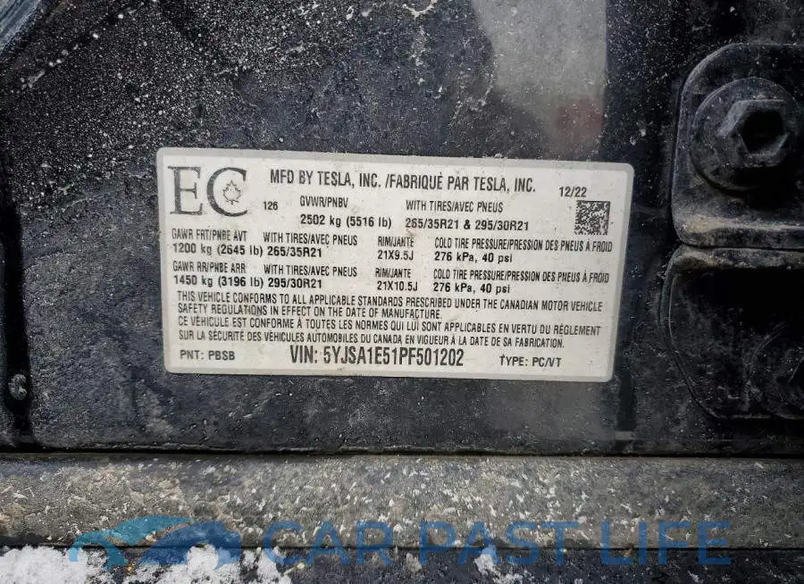 5YJSA1E51PF501202# 12