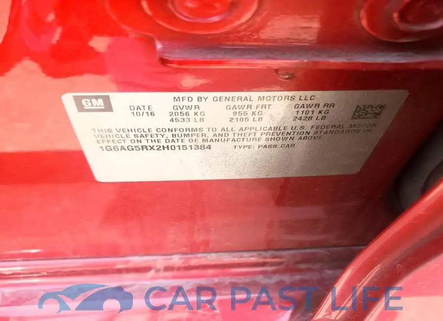 1G6AG5RX2H0151384# 12
