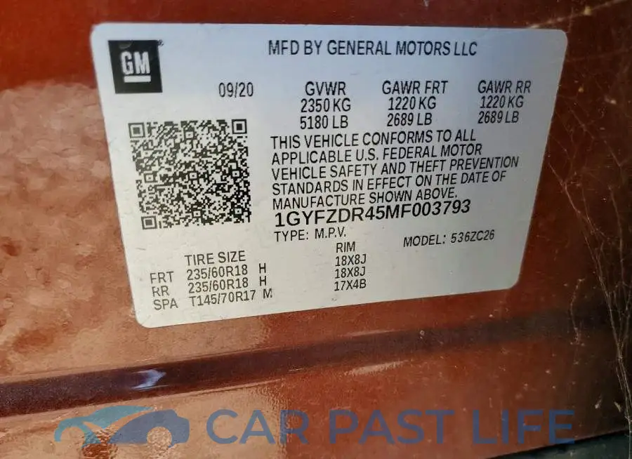1GYFZDR45MF003793# 13