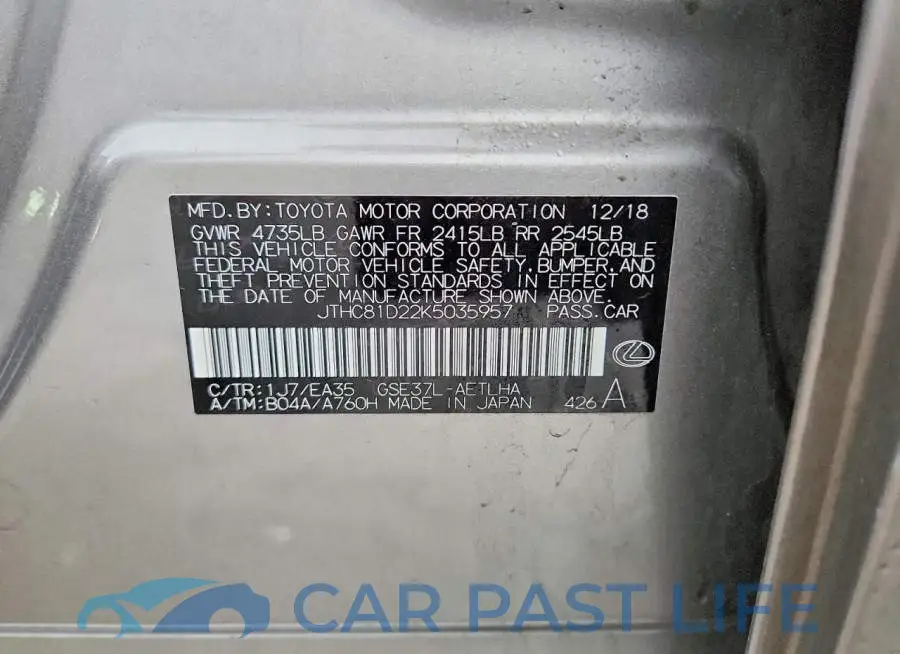 JTHC81D22K5035957# 13