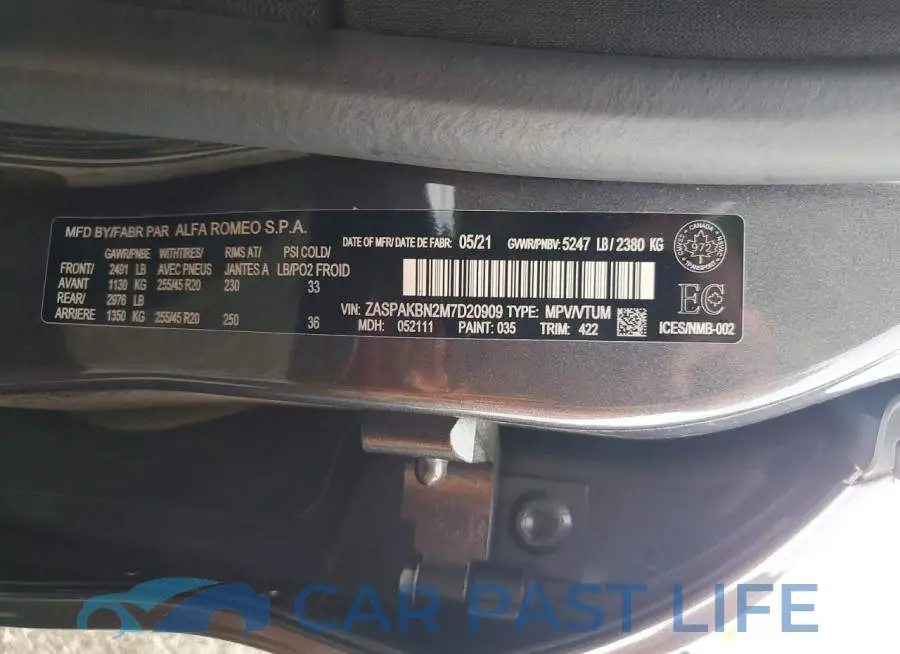 ZASPAKBN2M7D20909# 13