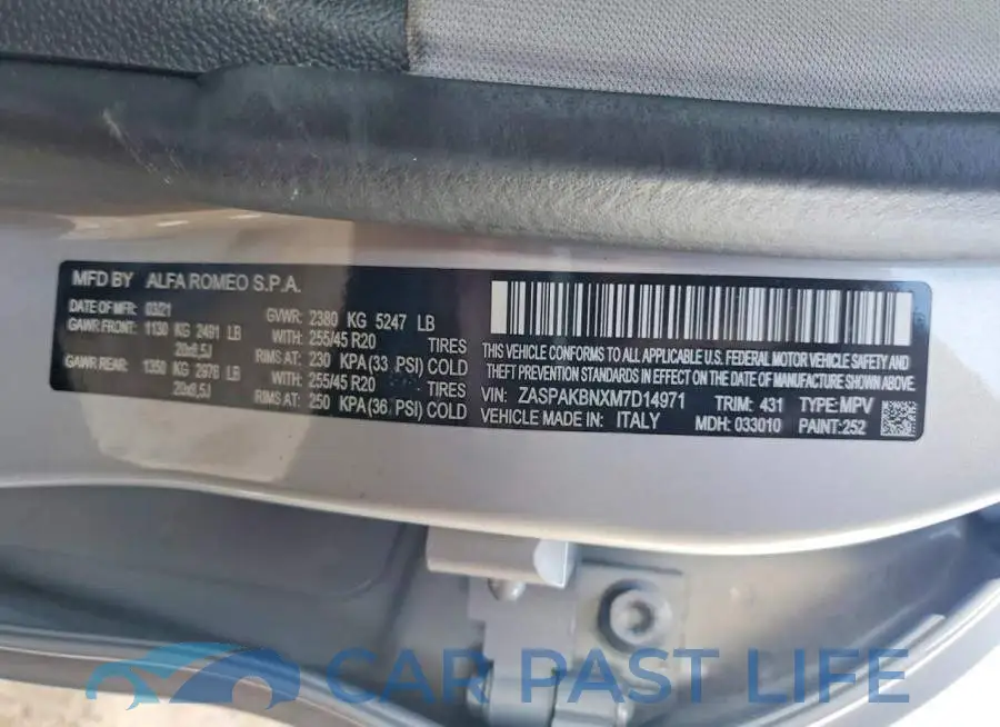 ZASPAKBNXM7D14971# 12