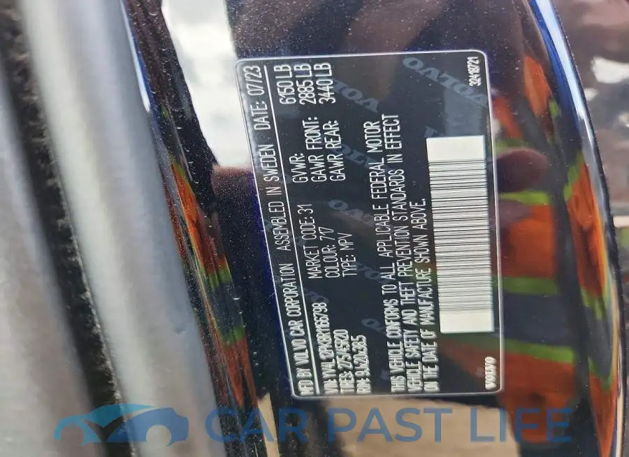 YV4L12PK8R1166798# 12