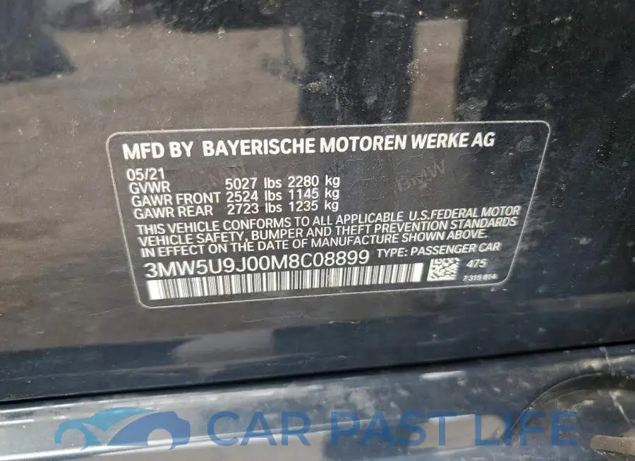 3MW5U9J00M8C08899# 12
