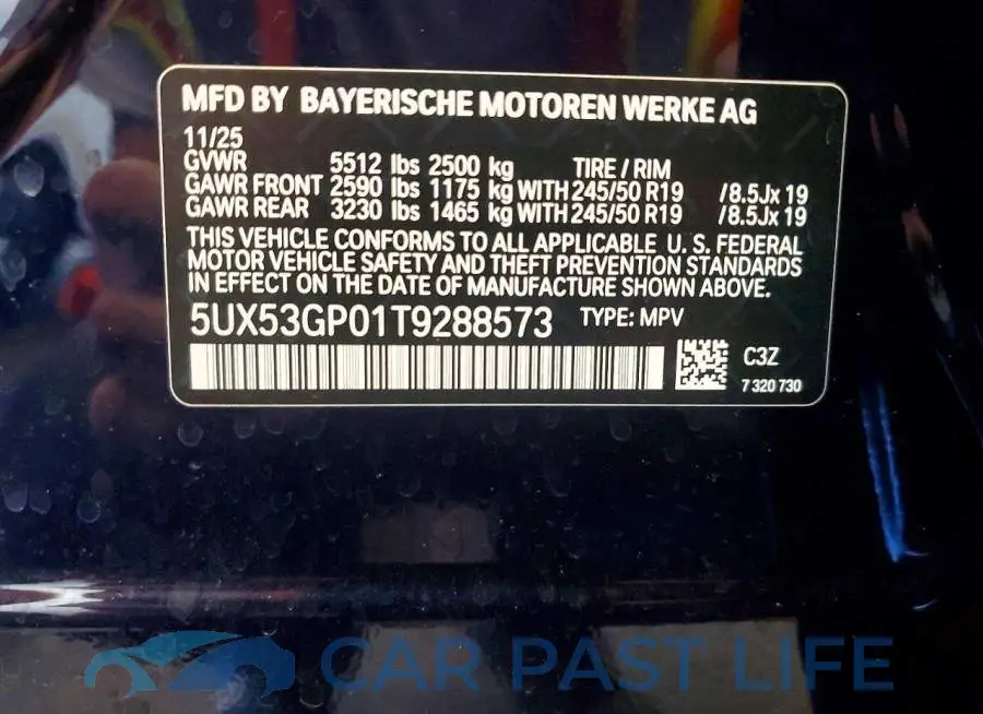 5UX53GP01T9288573# 13