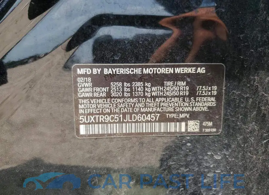 5UXTR9C51JLD60457# 13