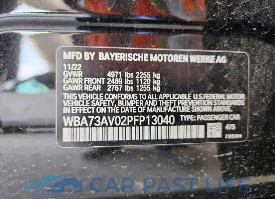 WBA73AV02PFP13040# 12