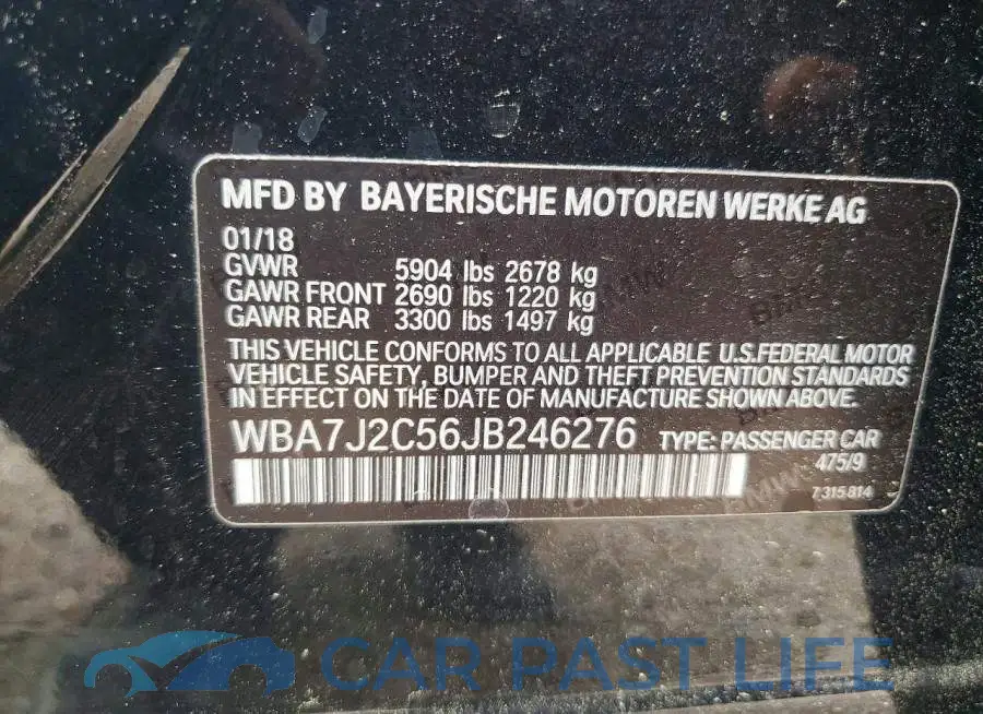 WBA7J2C56JB246276# 13