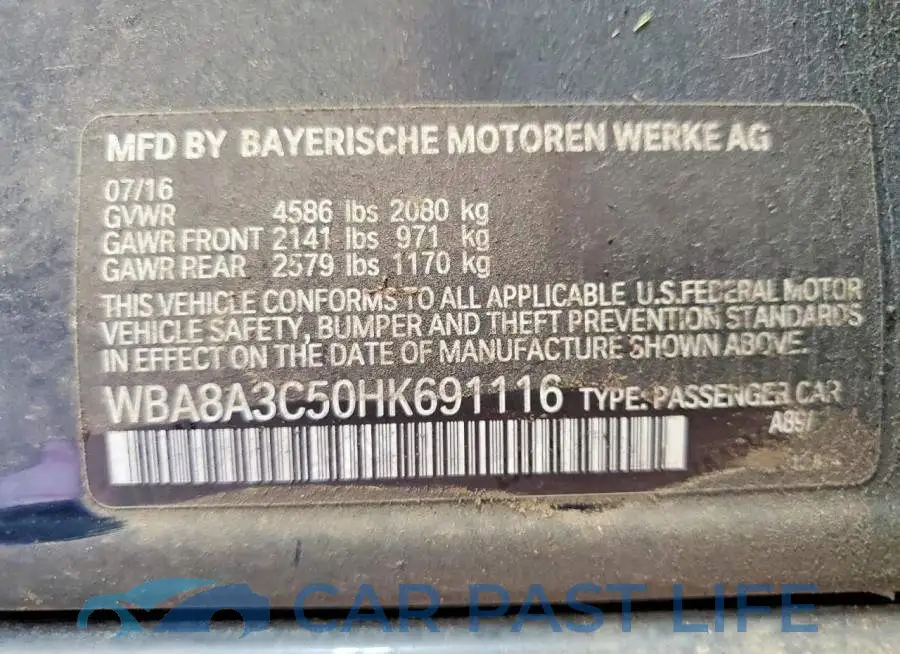 WBA8A3C50HK691116# 12