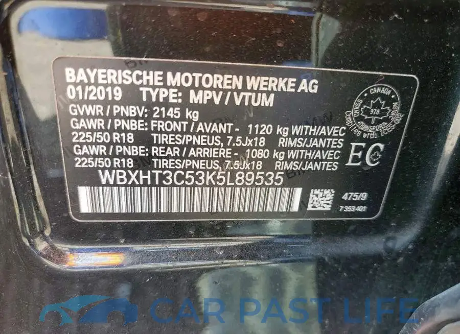 WBXHT3C53K5L89535# 13