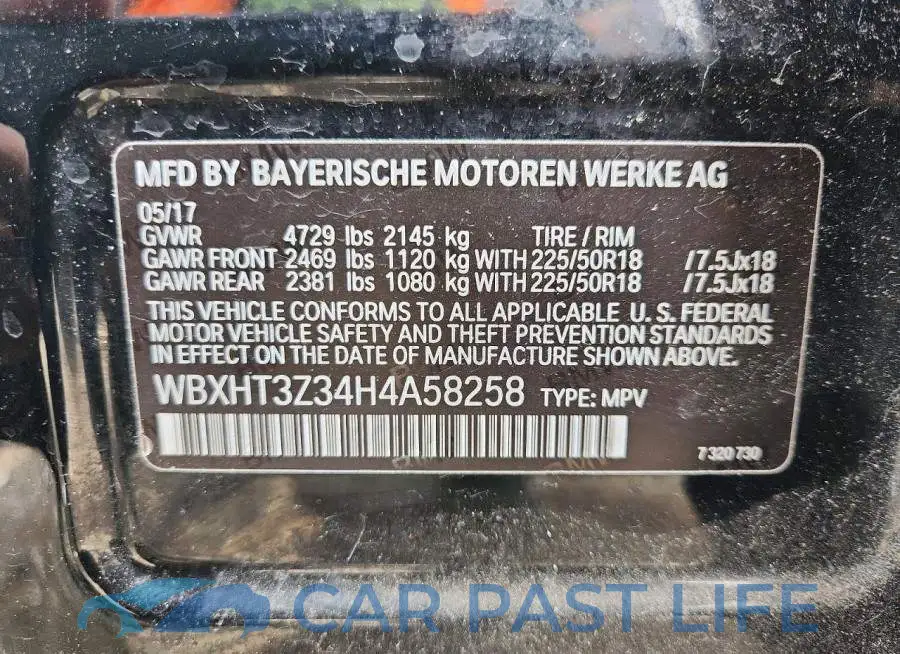 WBXHT3Z34H4A58258# 13