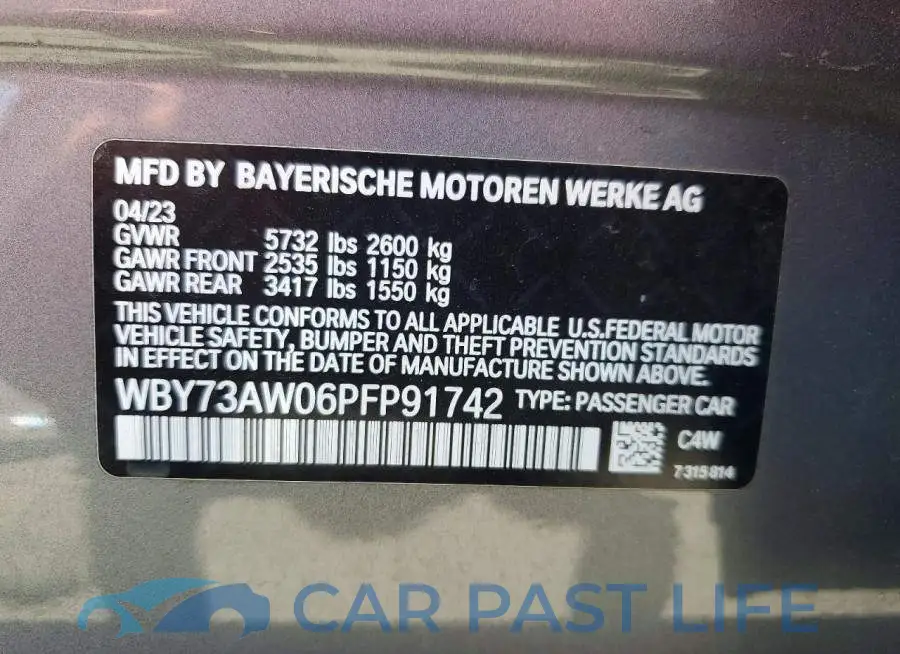 WBY73AW06PFP91742# 12