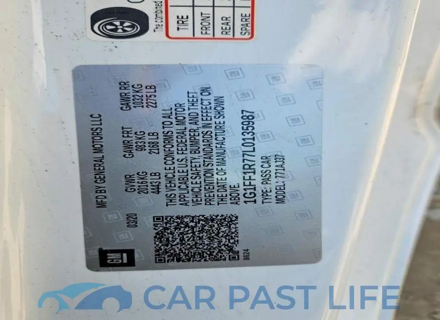 1G1FF1R77L0135987# 12