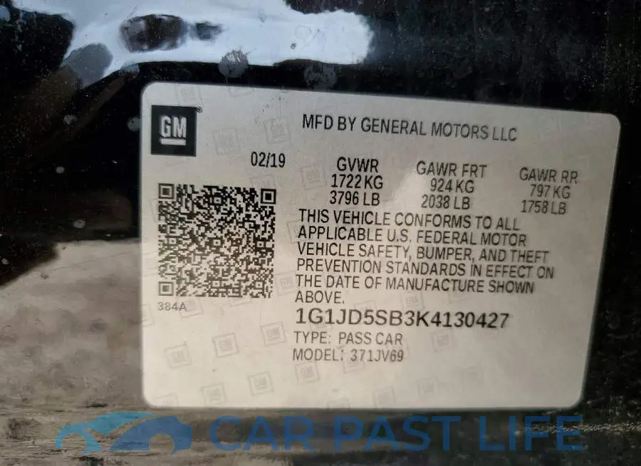 1G1JD5SB3K4130427# 12
