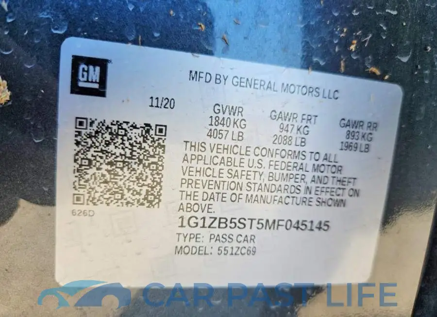 1G1ZB5ST5MF045145# 12