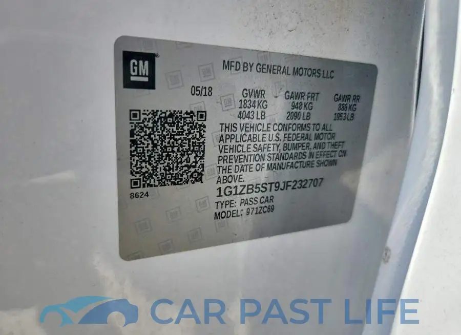 1G1ZB5ST9JF232707# 12