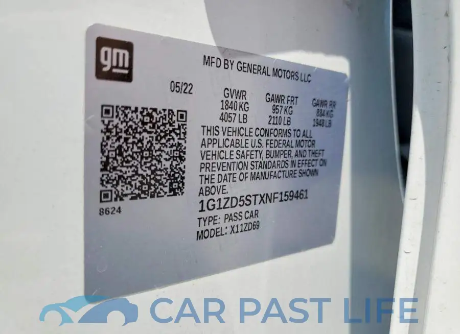 1G1ZD5STXNF159461# 12
