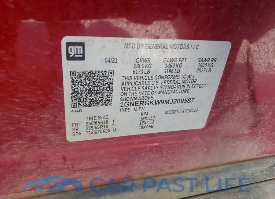 1GNERGKW9MJ209587# 13