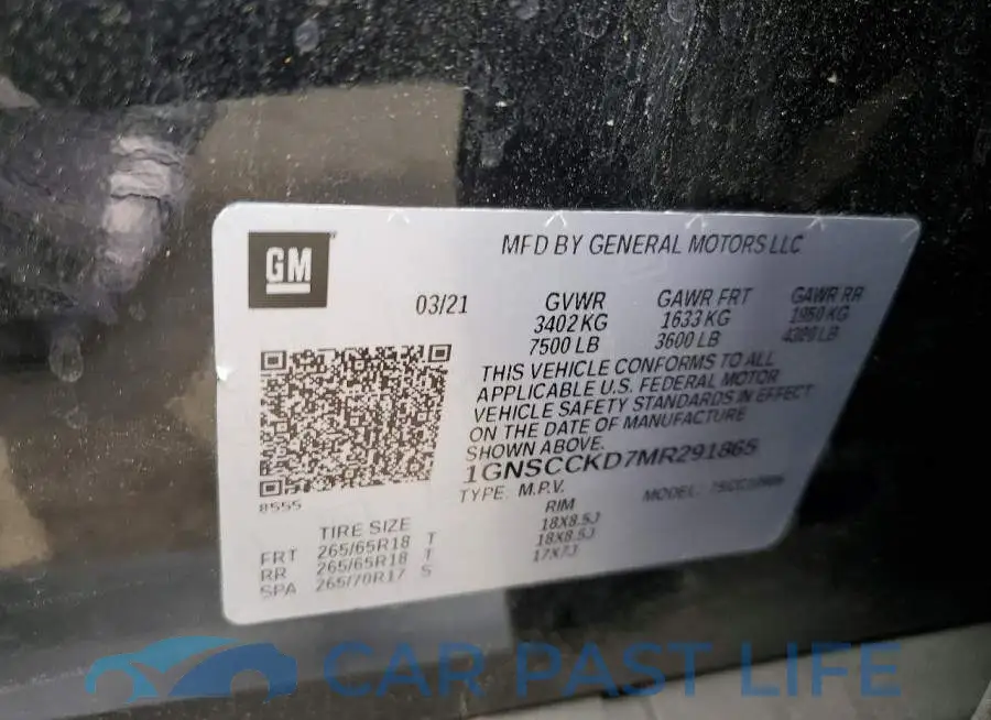 1GNSCCKD7MR291865# 13