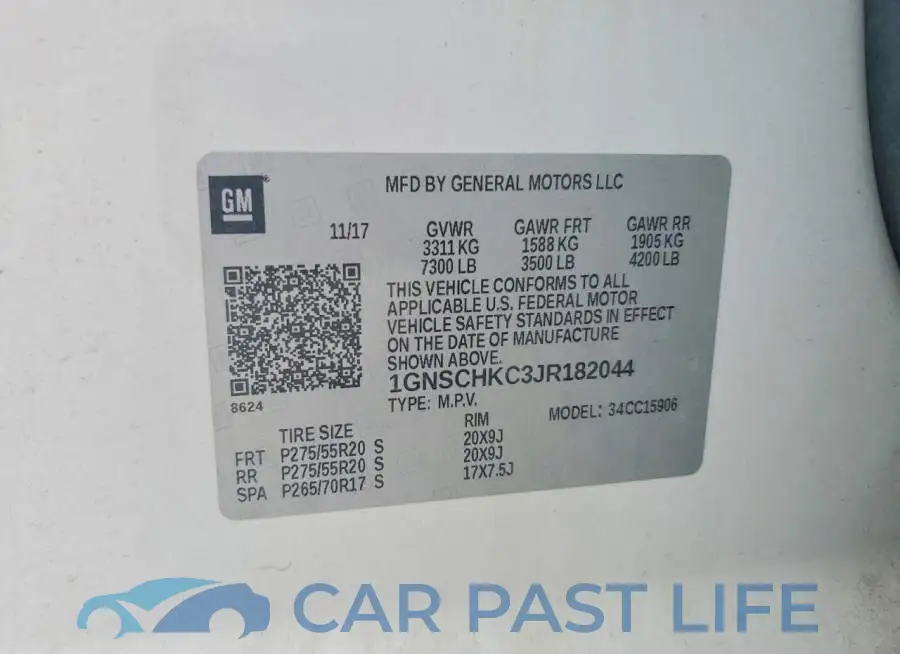 1GNSCHKC3JR182044# 13
