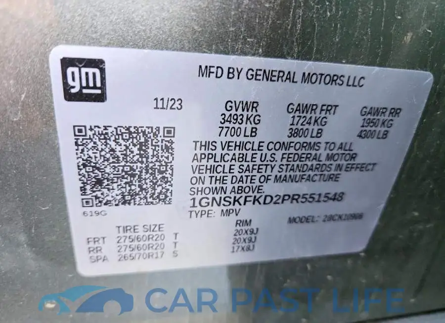 1GNSKFKD2PR551548# 14