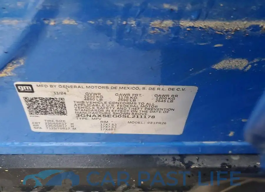 3GNAXSEG0SL211178# 13