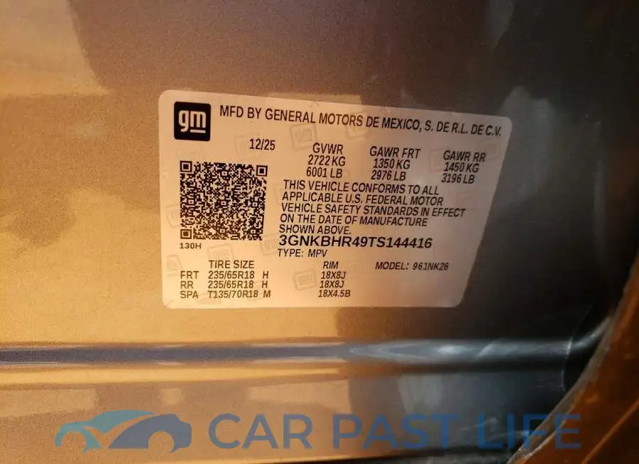 3GNKBHR49TS144416# 13
