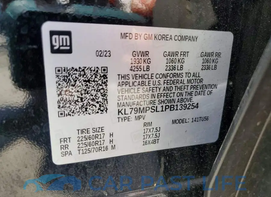KL79MPSL1PB139254# 12