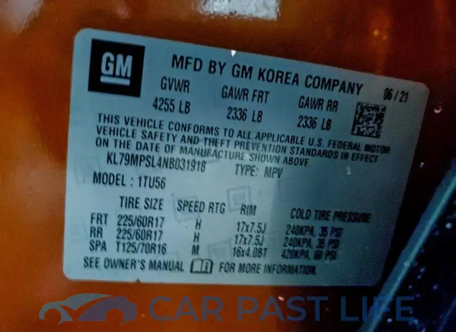 KL79MPSL4NB031918# 13