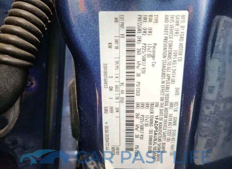 1FADP5AU9JL103595# 13
