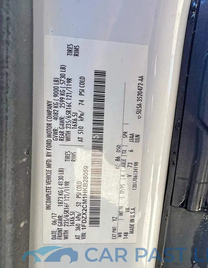1FDZX2CM1HKB28059# 10