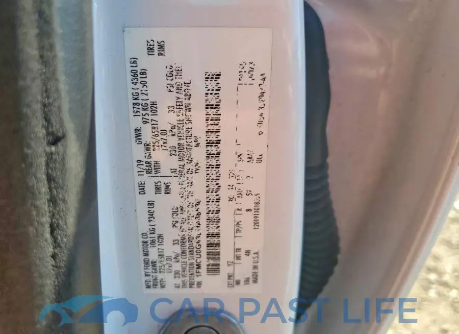 1FMCU0G63LUA38536# 13