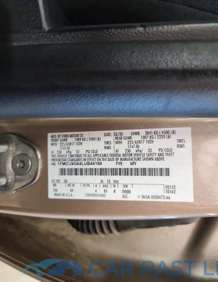 1FMCU9G64LUB44160# 13