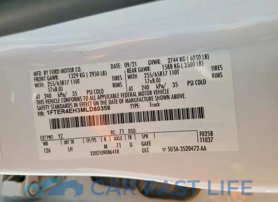 1FTER4EH3MLD80358# 12