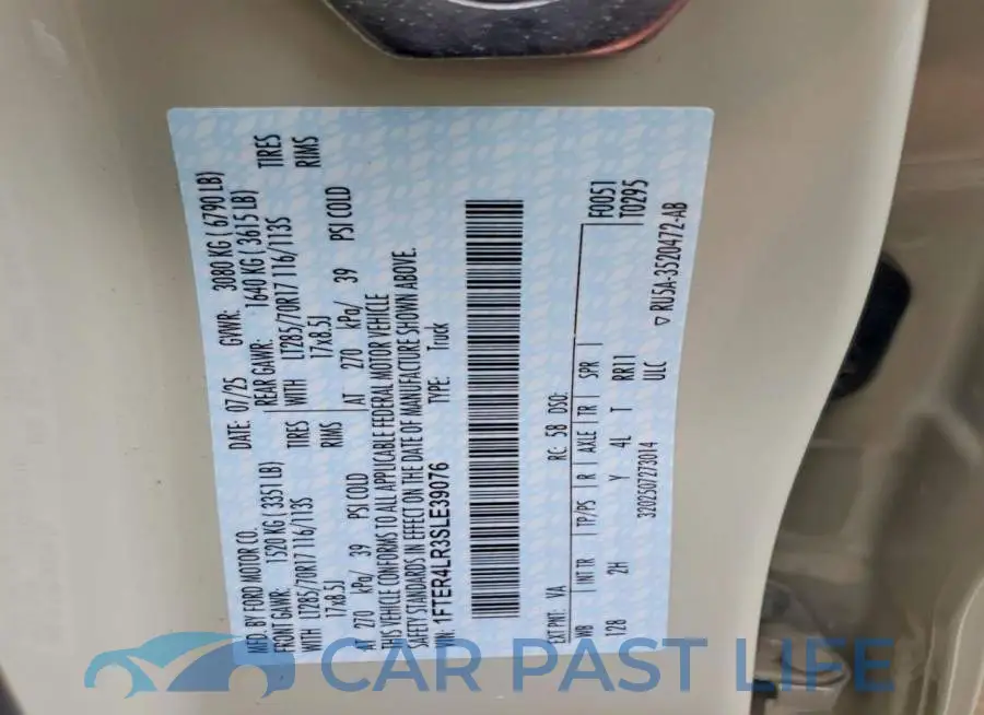 1FTER4LR3SLE39076# 12