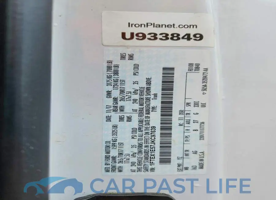 1FTEX1E57JKC97639# 12