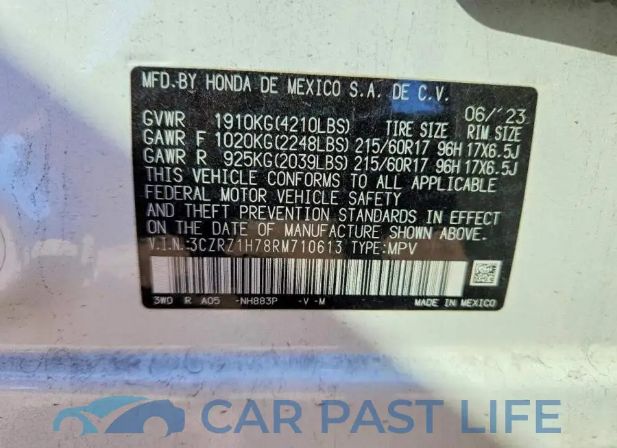 3CZRZ1H78RM710613# 12