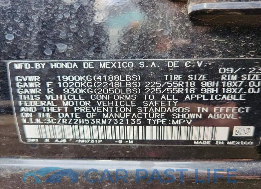 3CZRZ2H53RM732135# 12