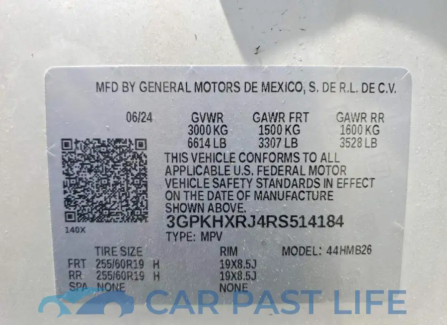 3GPKHXRJ4RS514184# 14